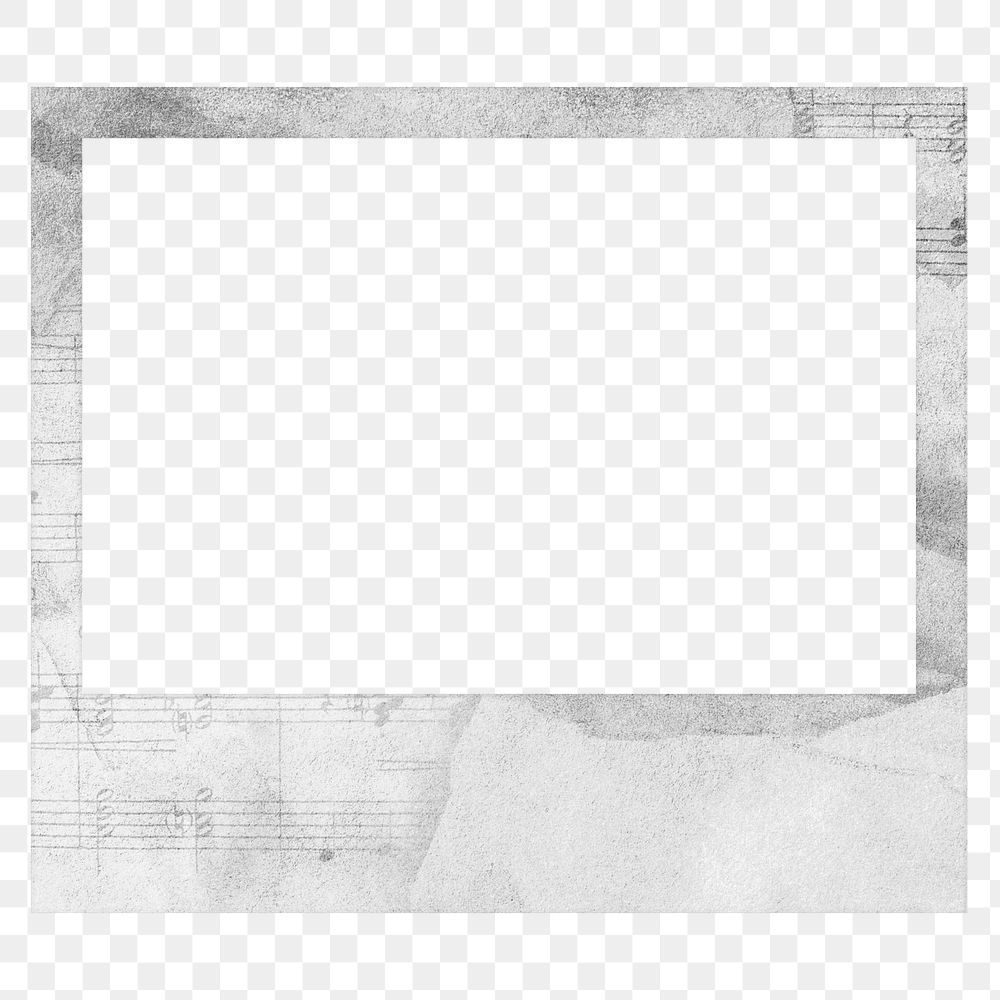 Instant photo film frame png sticker, transparent background