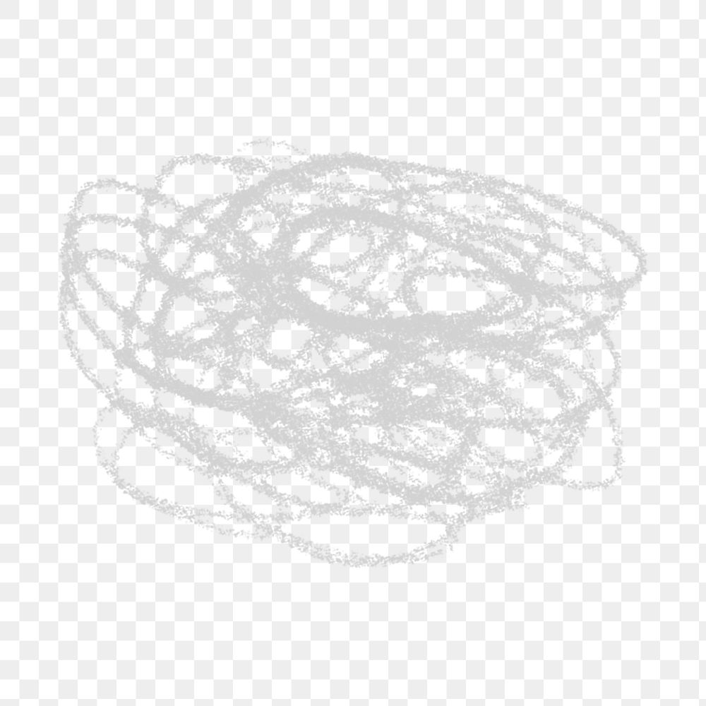 Gray squiggle png doodle, transparent background