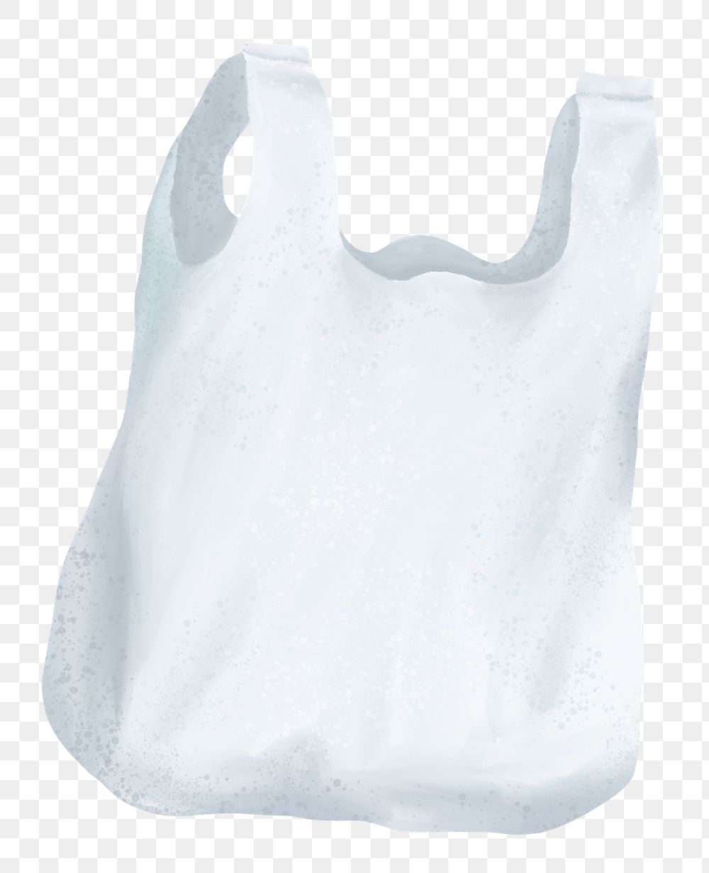 Plastic bag png sticker, trash pollution illustration, transparent background