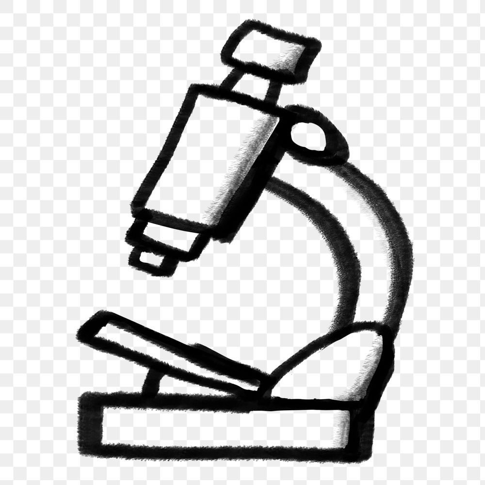 Microscope camera png doodle, transparent background