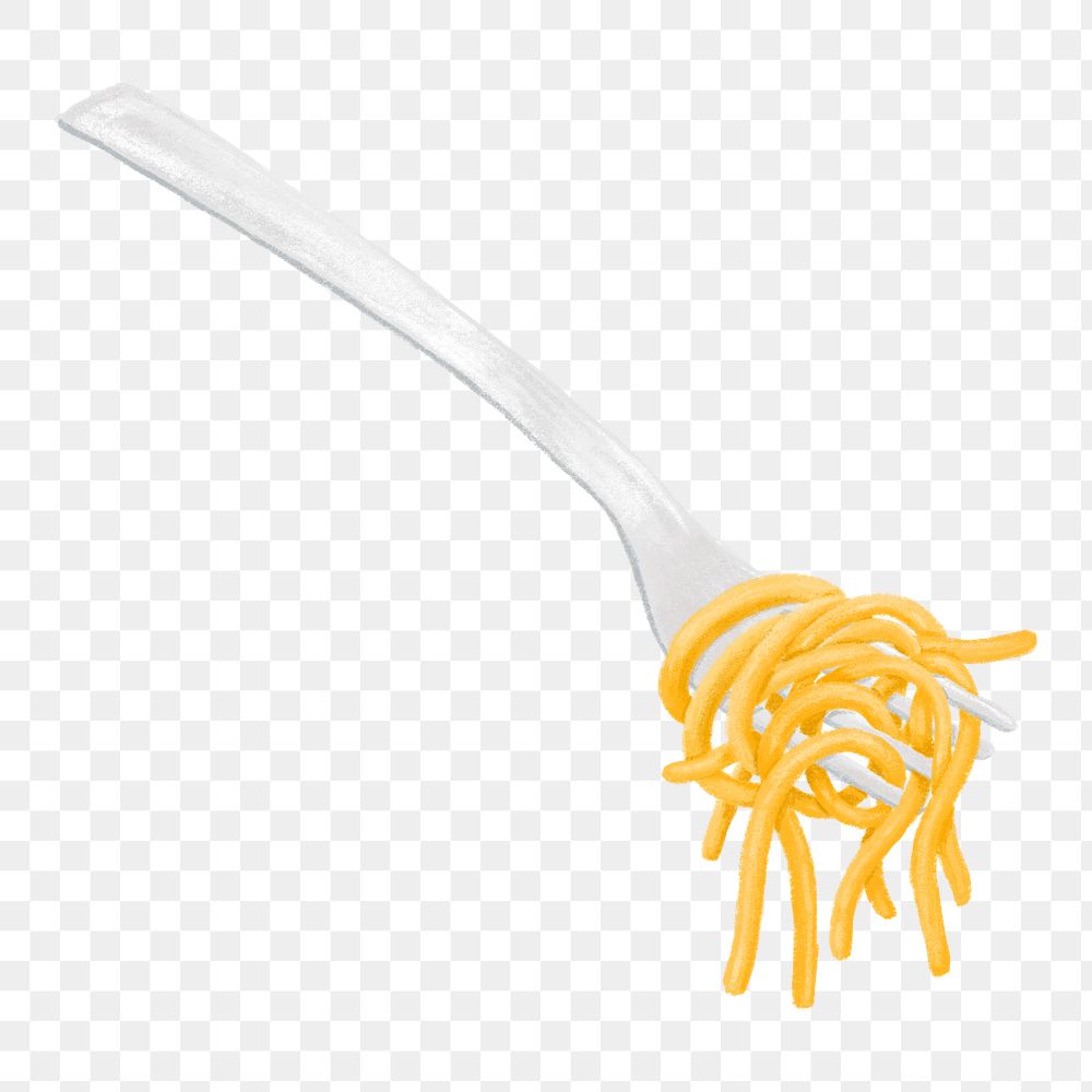 Spaghetti noodle png food illustration, transparent background