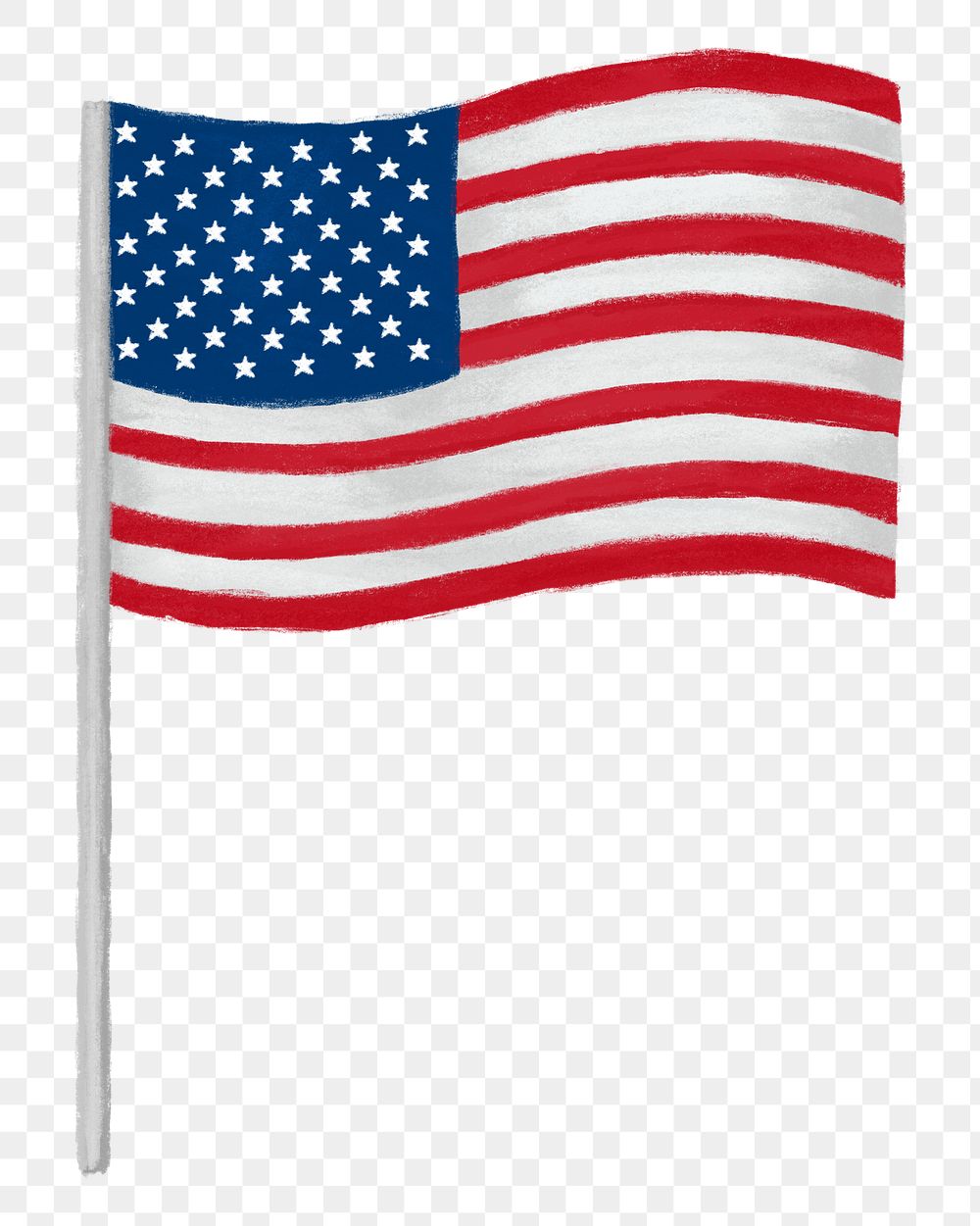 American flag png sticker, transparent background