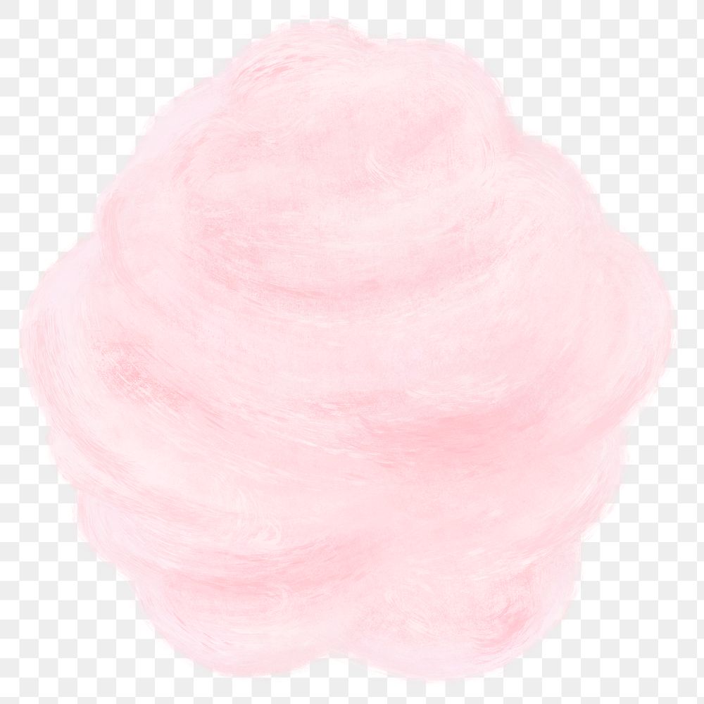 Pink cotton candy png sticker, transparent background