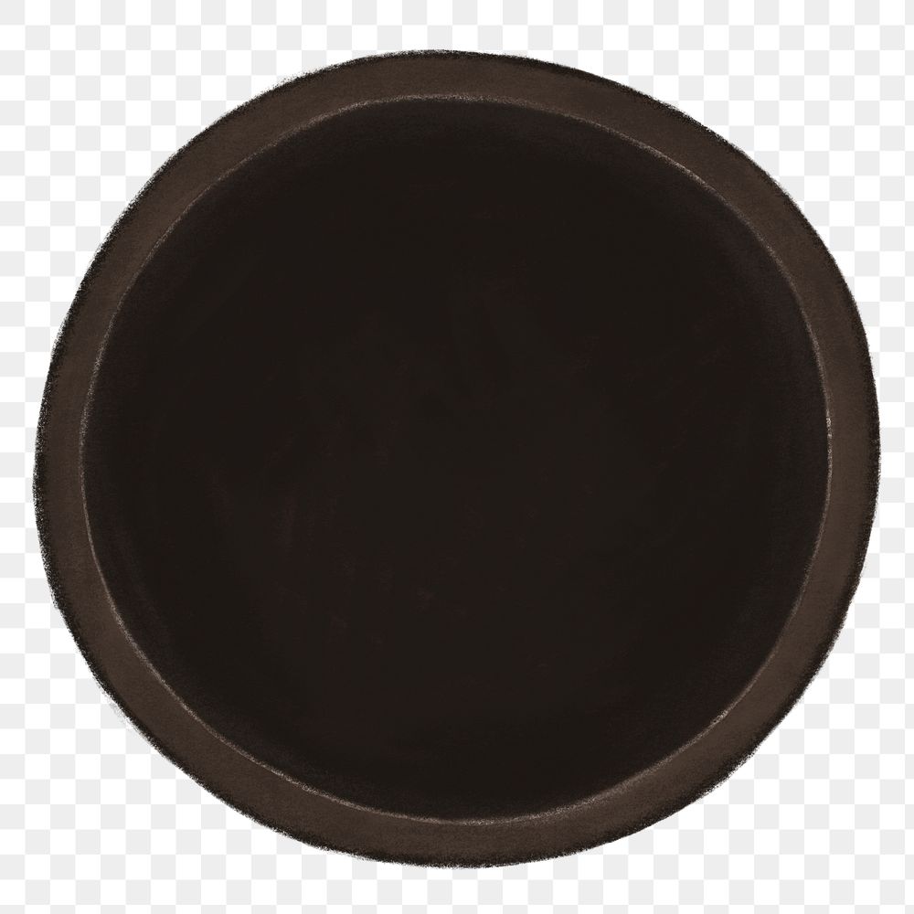 Black coaster png, transparent background