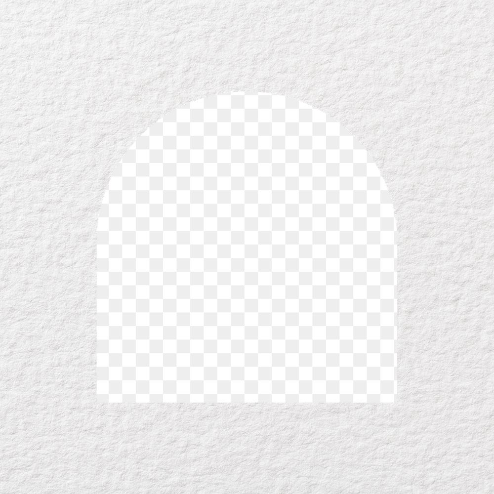 Arch shape png textured off-white, transparent design