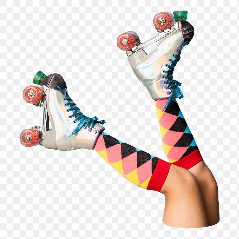 Y2K roller skates png sticker, transparent background