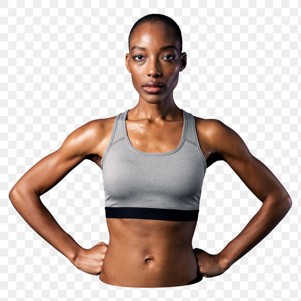 Fitness png woman sticker, transparent background