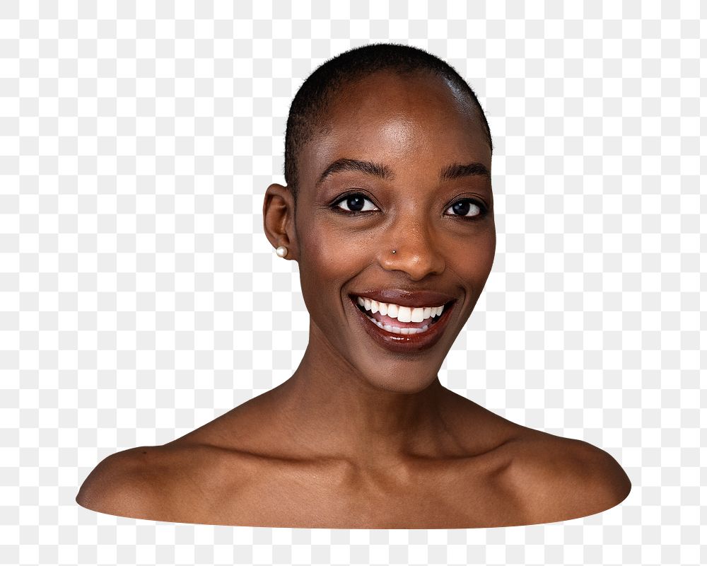Black woman png person sticker, transparent background
