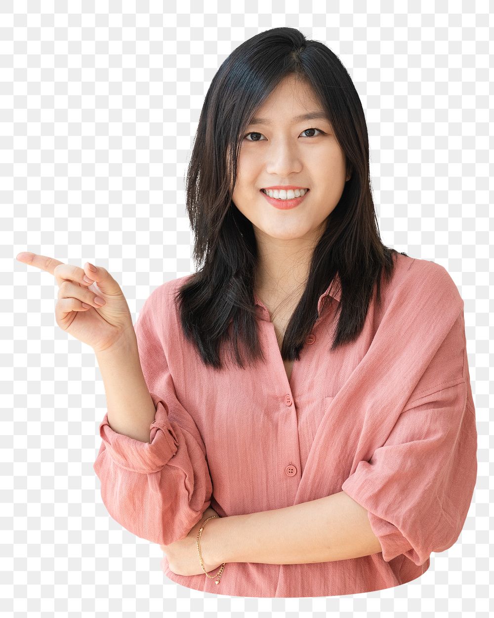 Asian woman png sticker, transparent background