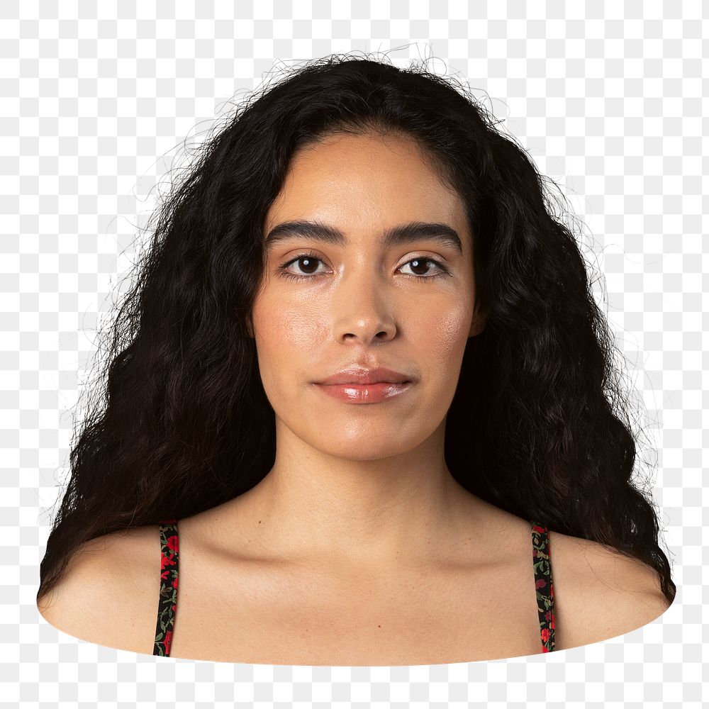 Tanned skin woman png sticker, transparent background