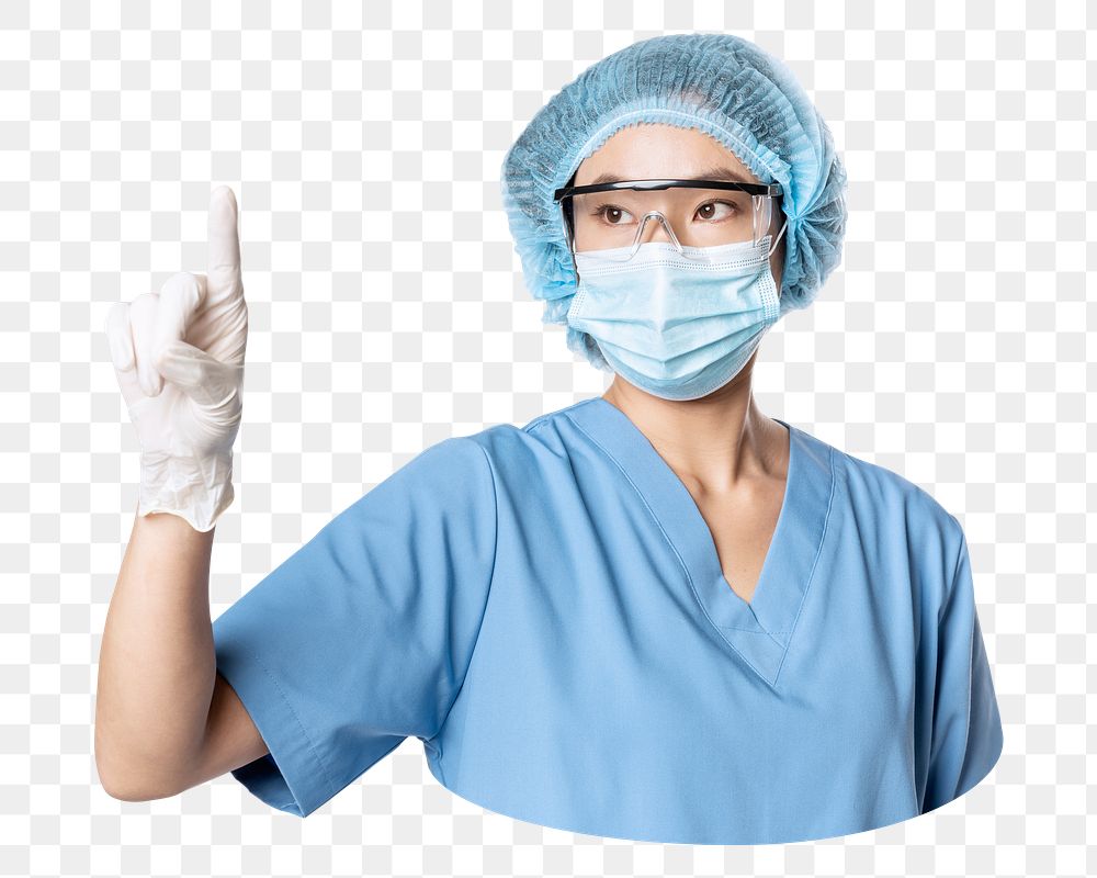 Woman surgeon png sticker, transparent background