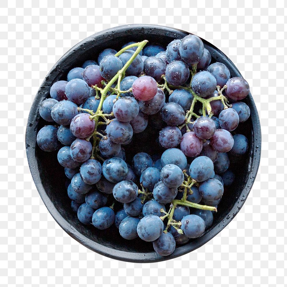 Fresh grapes png sticker, transparent background