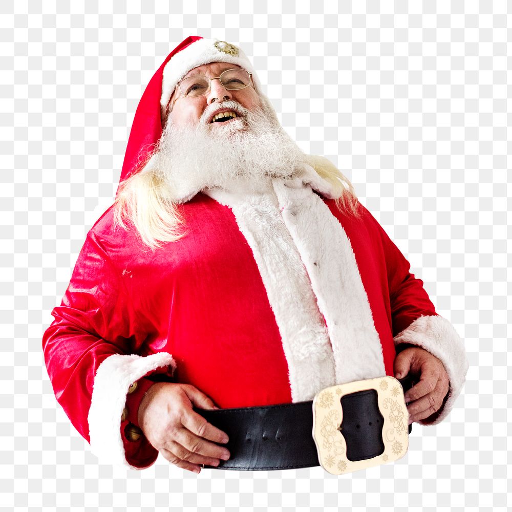Santa Claus laughing png, transparent background
