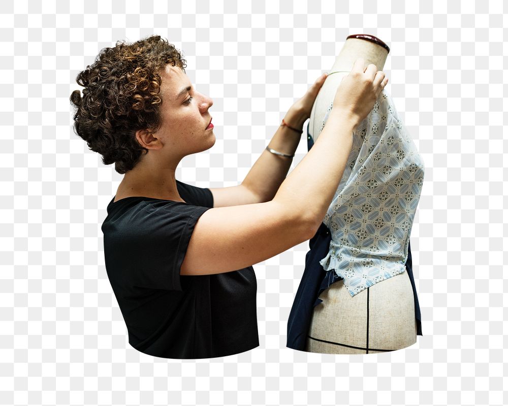 Fashion designer working png, transparent background