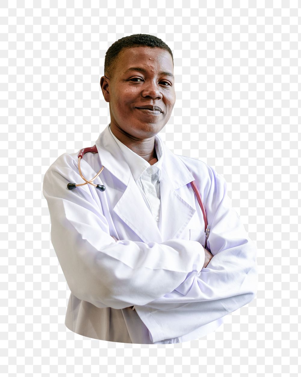 African doctor png sticker, transparent background
