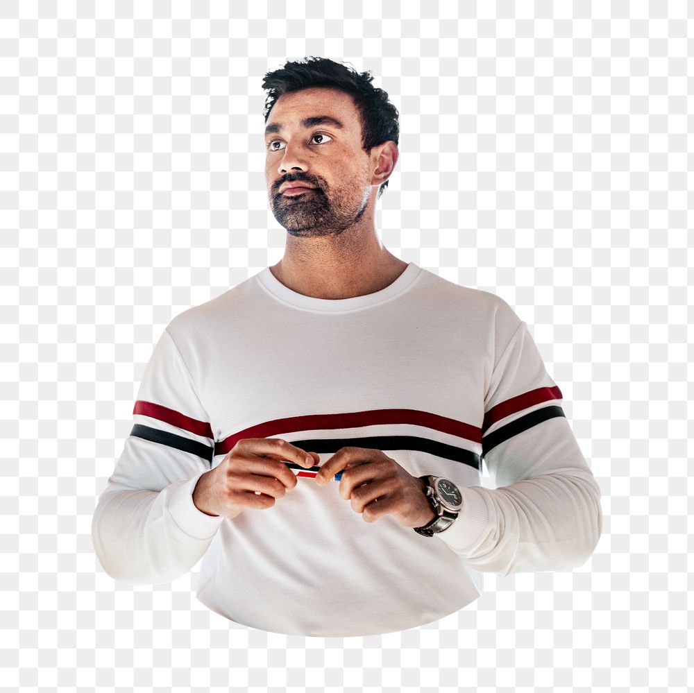 Tall caucasian man png, transparent background