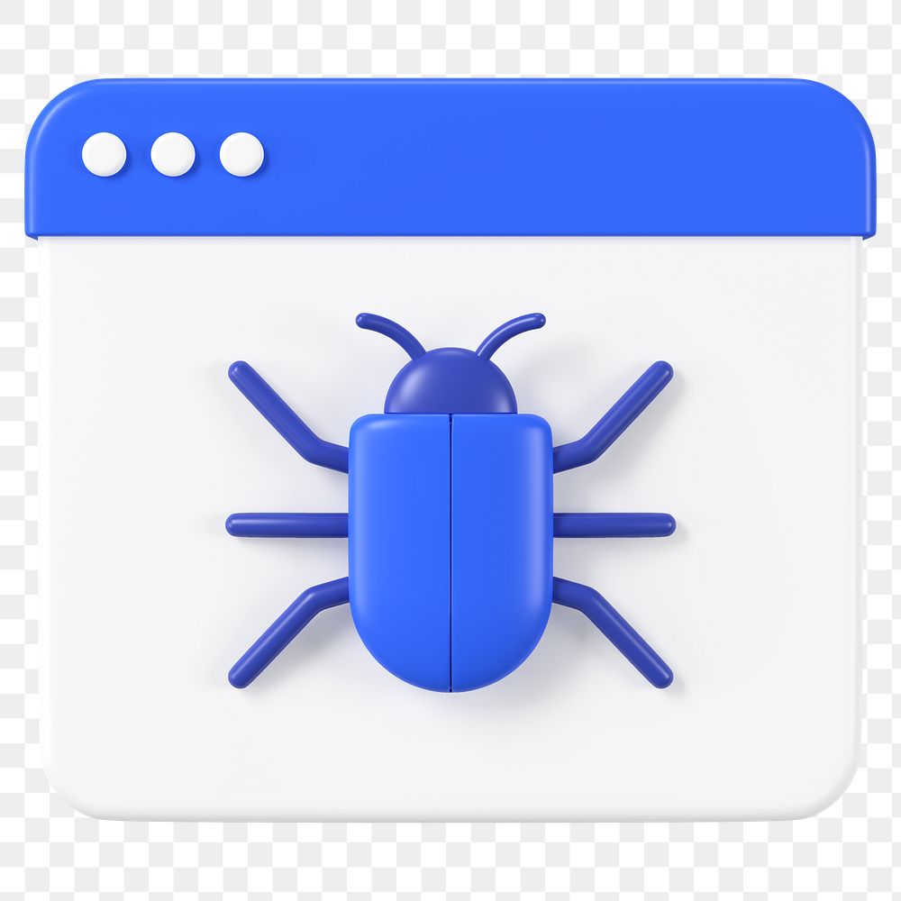 PNG 3D computer virus icon, element illustration, transparent background