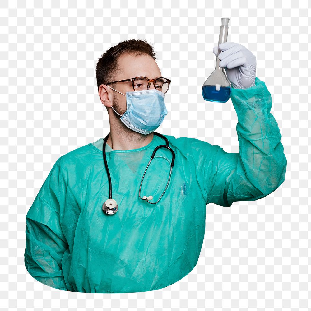 Physician png medical staff sticker, transparent background
