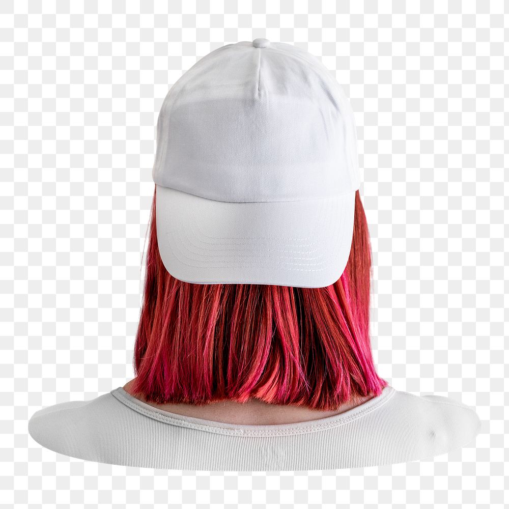 Snapback woman png street fashion sticker, transparent background