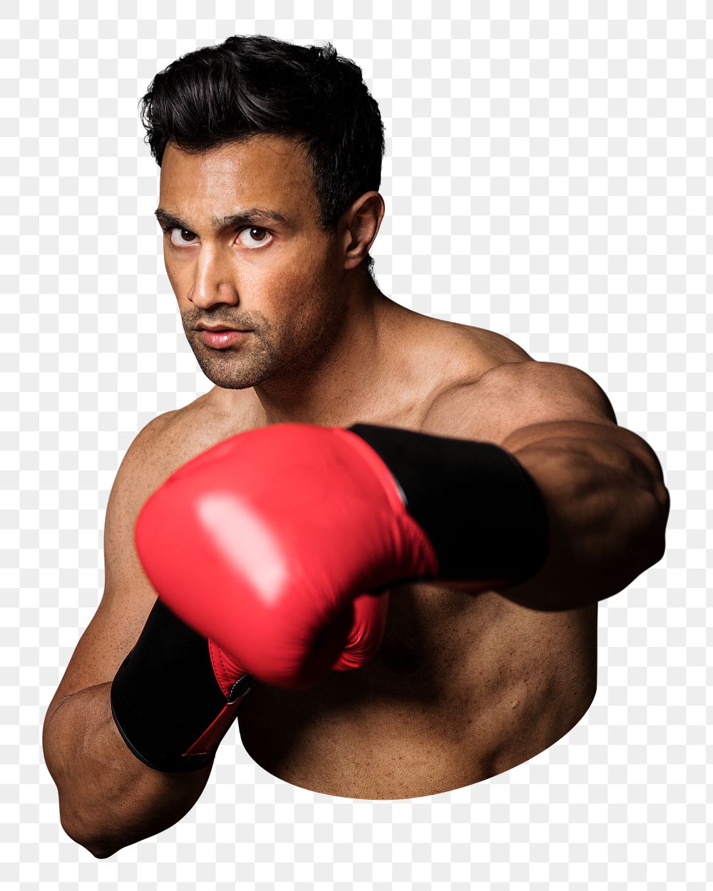 Male boxer png sport sticker, transparent background
