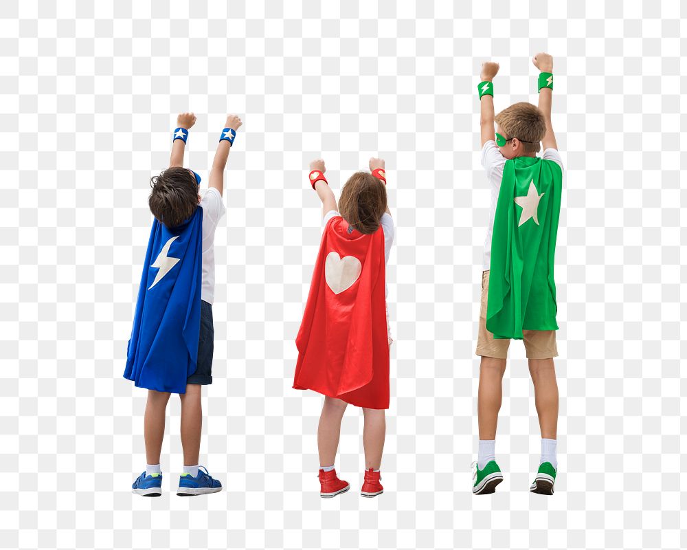 Png Superhero kids, transparent background