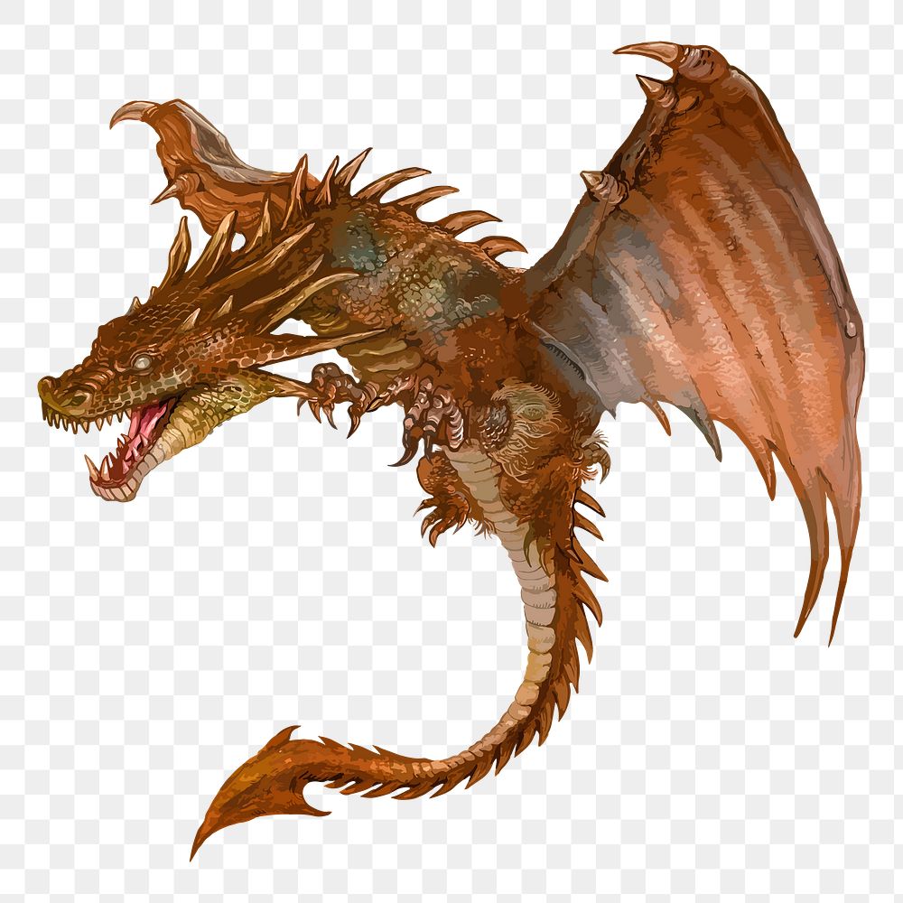 Dragon png illustration, transparent background