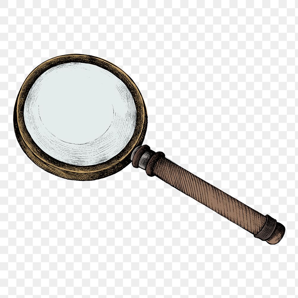 Magnifying glass png illustration, transparent background