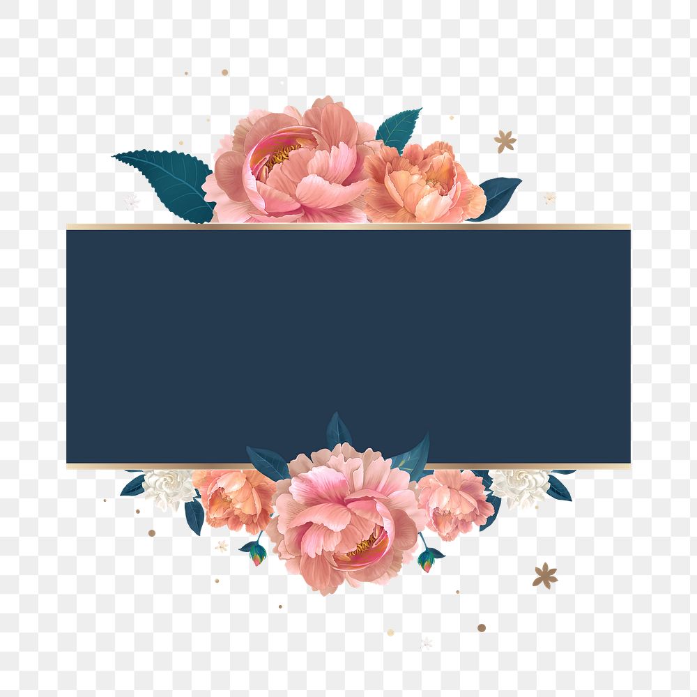 Rose png frame, transparent background