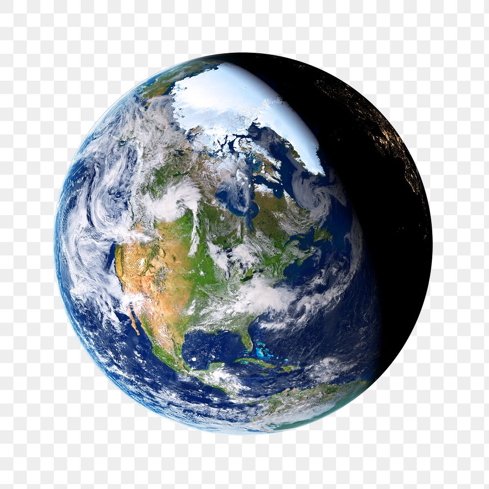 Png planet Earth, isolated object, transparent background