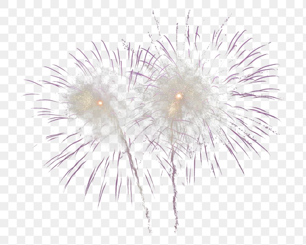 PNG Festive fireworks, collage element, transparent background