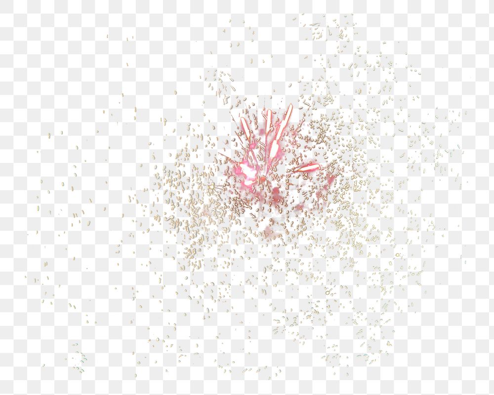 PNG Festive fireworks, collage element, transparent background