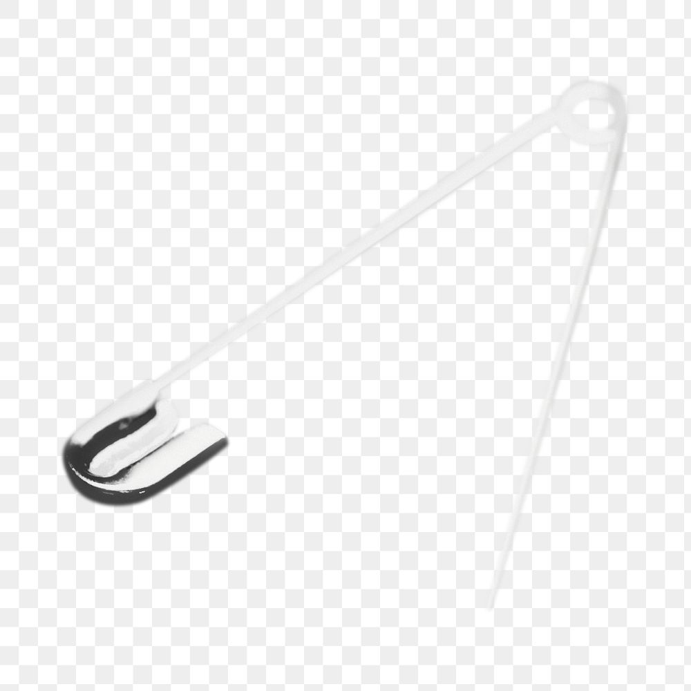 Png safety pin element, transparent background