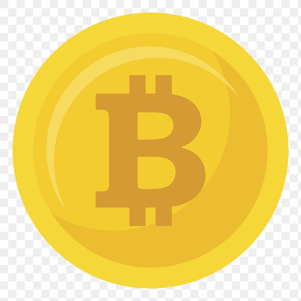 Bitcoin png illustration, transparent background