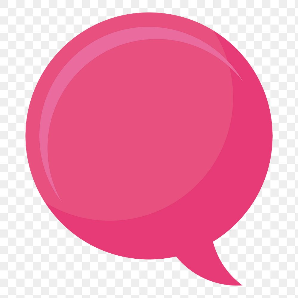 Speech bubble png illustration, transparent background