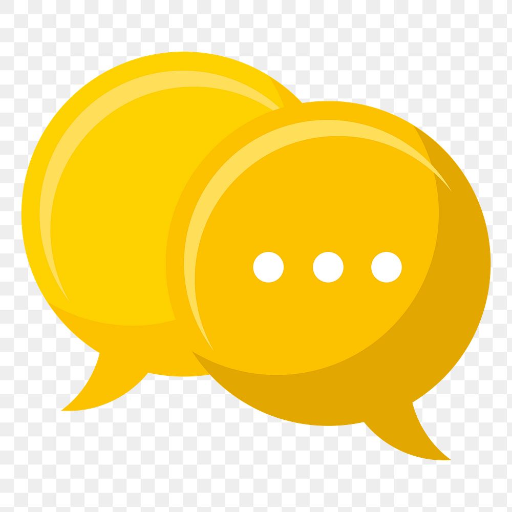 Speech bubble png illustration, transparent background