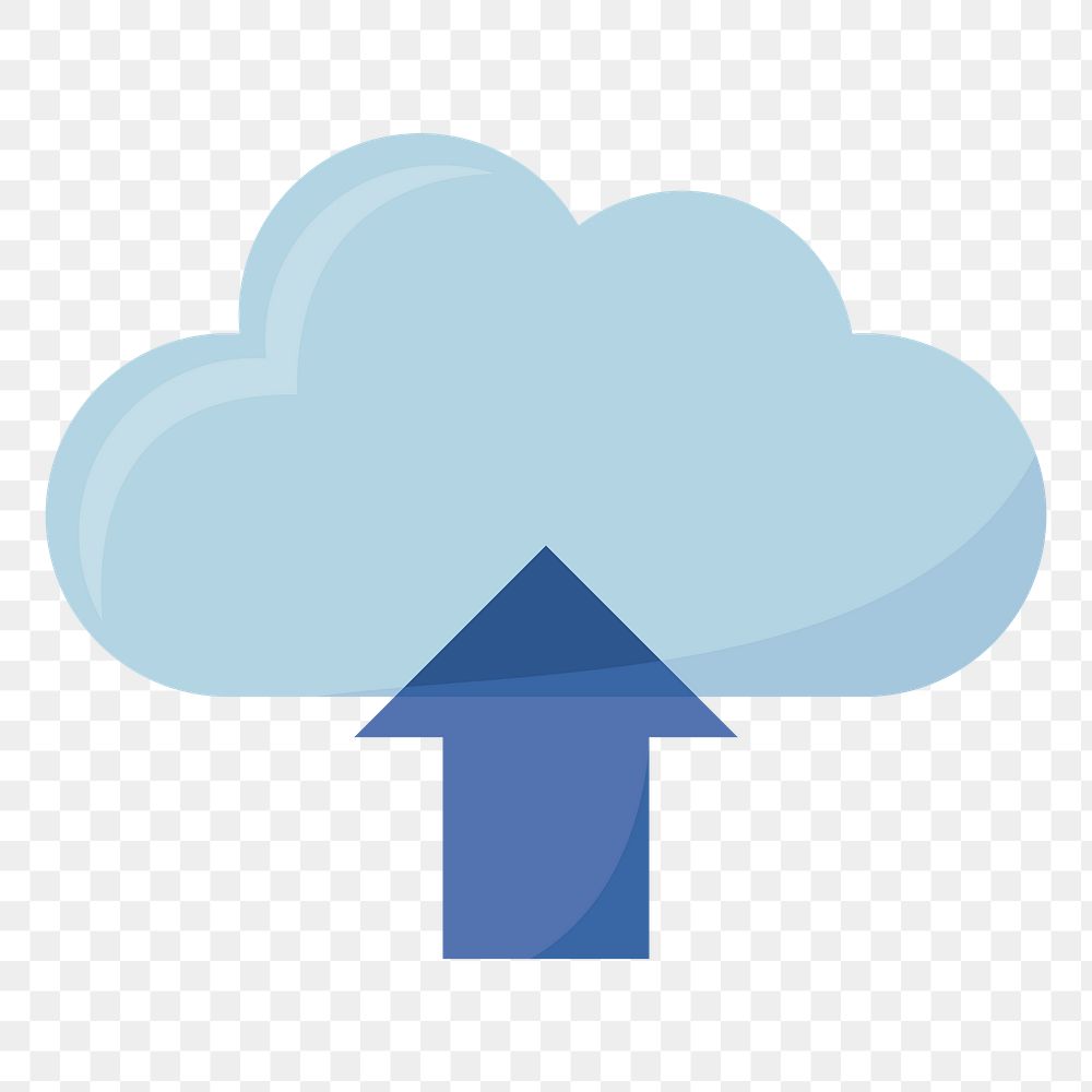 Uploading to cloud png illustration, transparent background