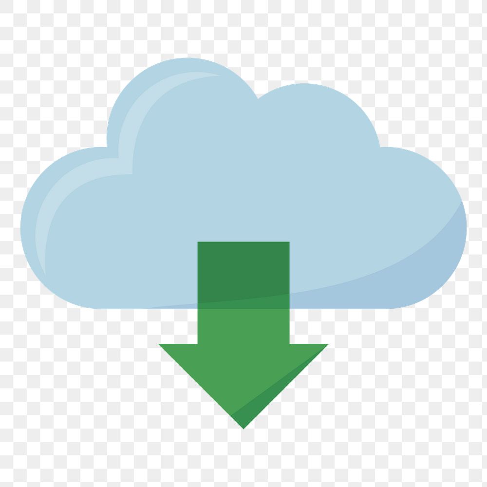 Downloading from cloud png element, transparent background