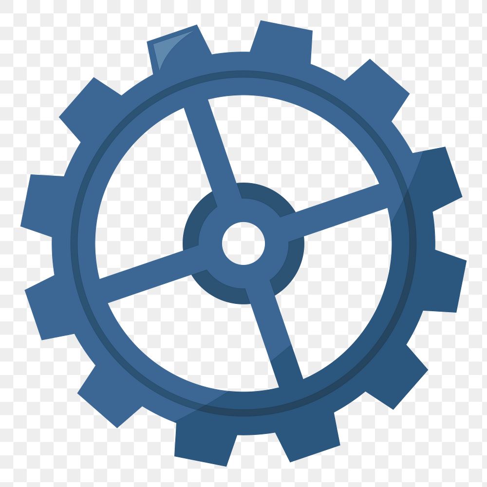 Cogwheel png illustration, transparent background