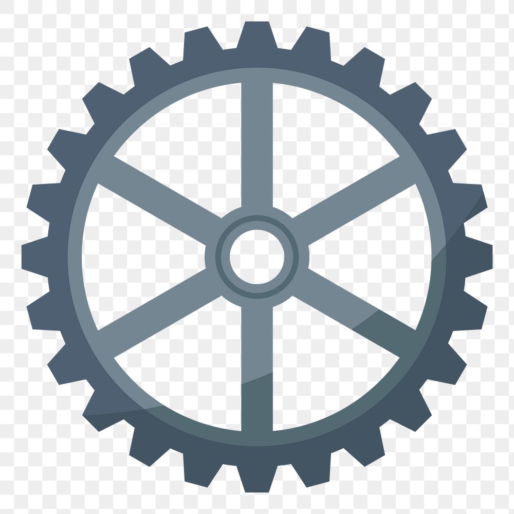 Cogwheel png illustration, transparent background