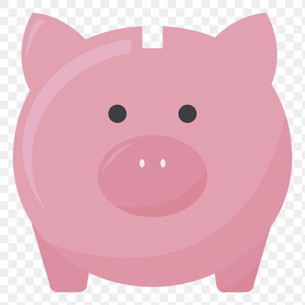 Piggy bank png illustration, transparent background