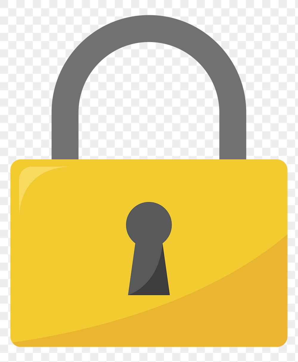 Padlock png illustration, transparent background