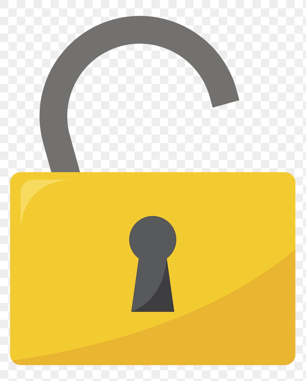 Padlock png illustration, transparent background