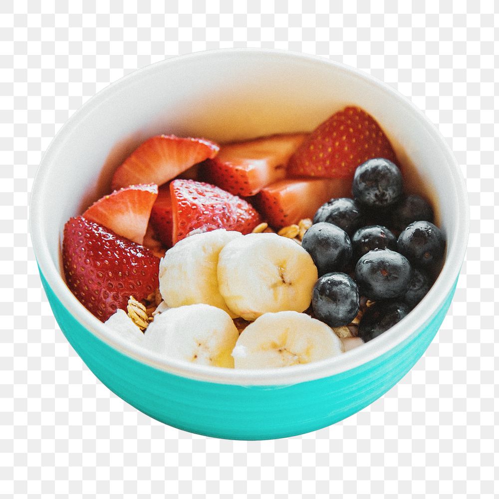 Fruity smoothie bowl png, transparent background