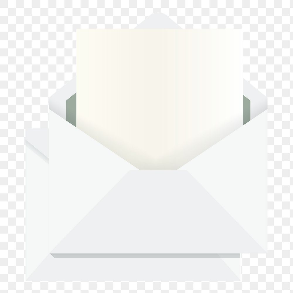 Png Letter & envelope element, transparent background