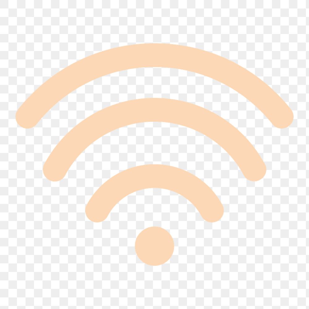 Wifi connection png icon, transparent background