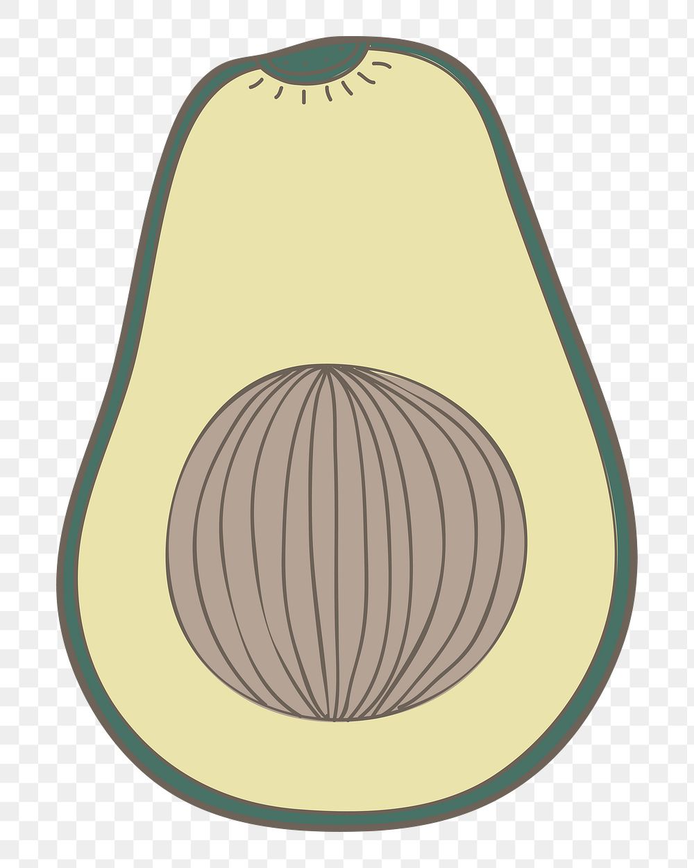 Avocado png vegetable sticker, transparent background