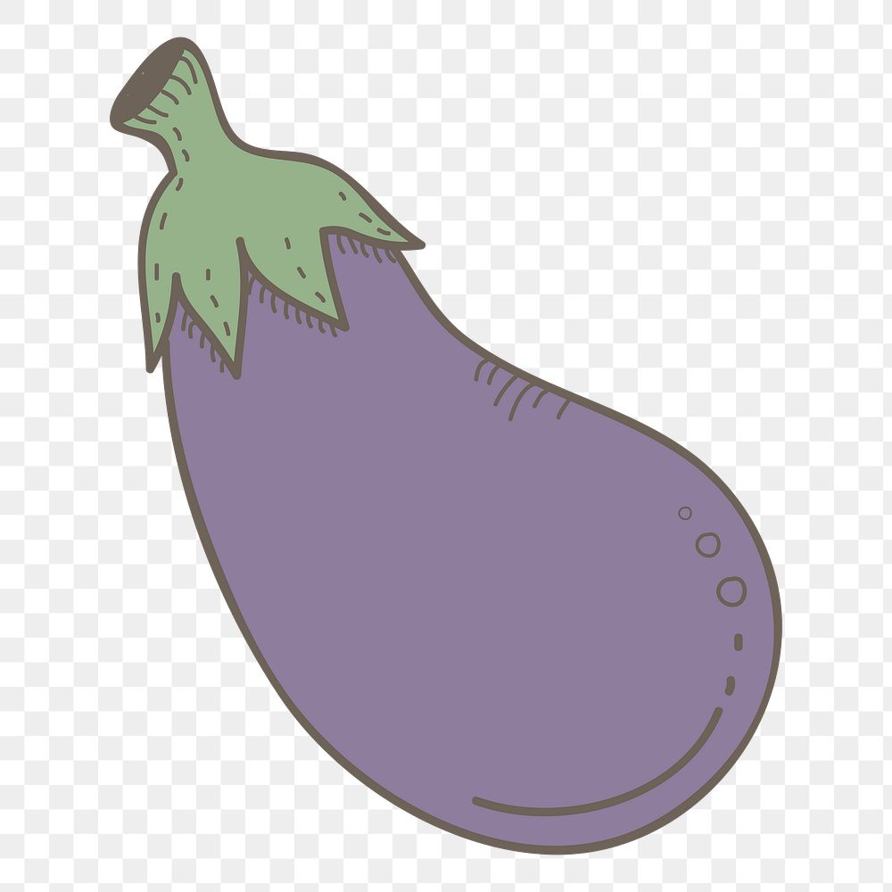 Eggplant png vegetable sticker, transparent background