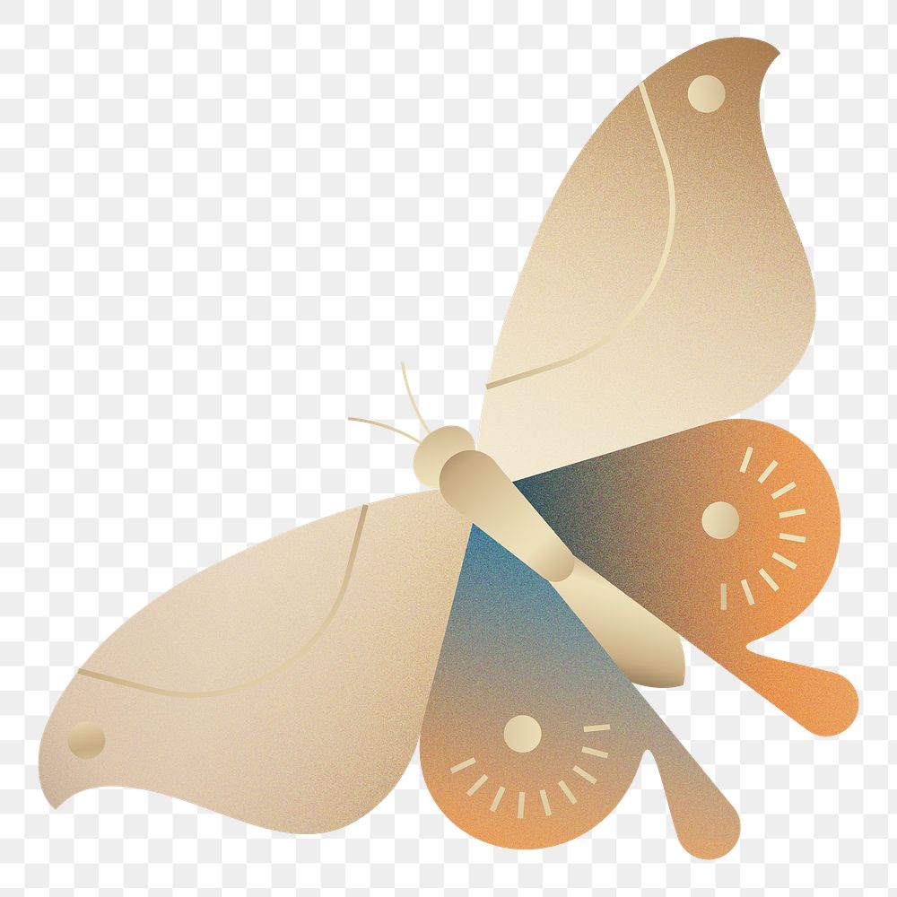 Png geometric butterfly illustration, transparent background