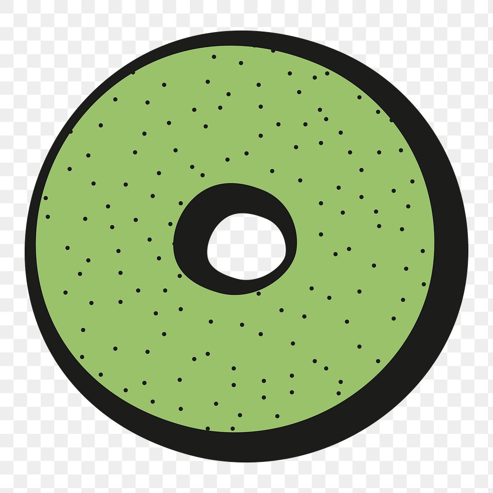 Green ring shape png, transparent background