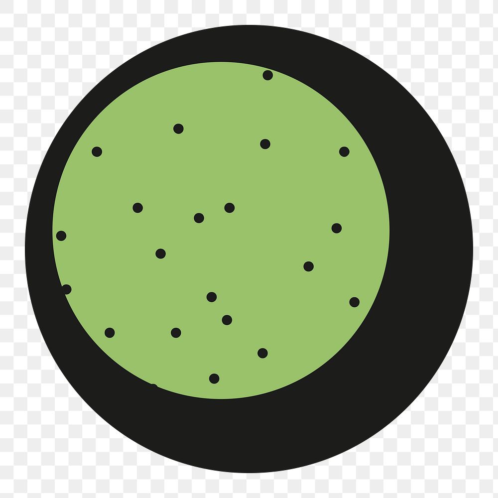 Green circle shape png, transparent background